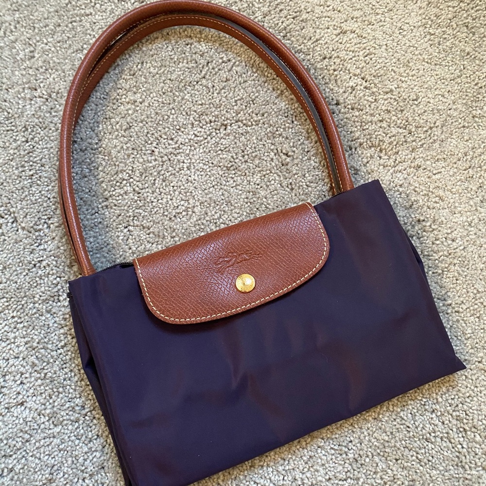 Longchamp Large Le Pliage tote (Bilberry)
